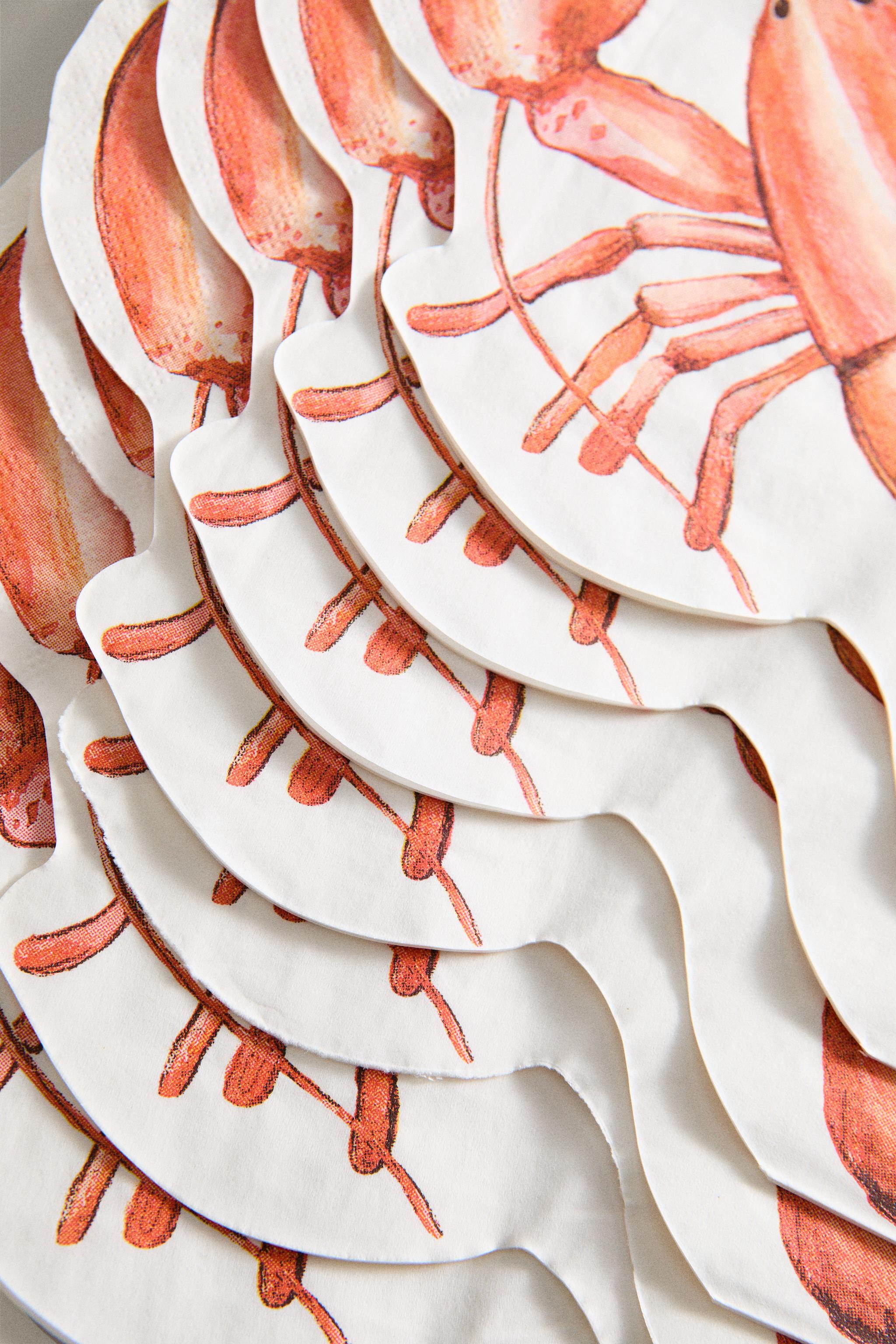 LOT SERVIETTES PAPIER HOMARD (LOT DE 20)